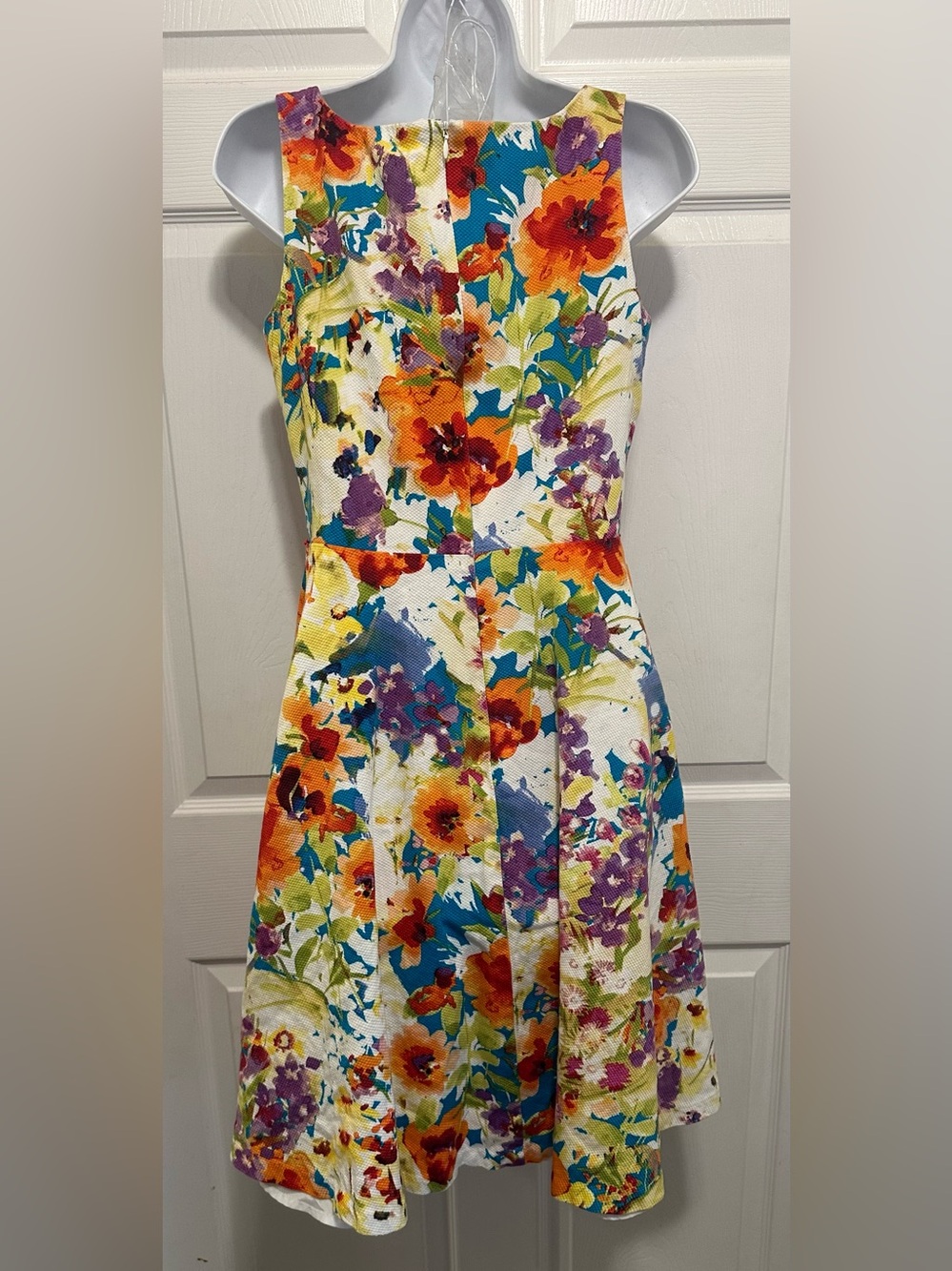 Floral Fit & Flare Midi Dress in Multicolor - Picture 2 of 3